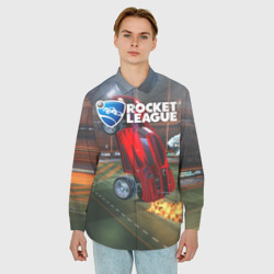 Мужская рубашка oversize 3D Rocket League - фото 2
