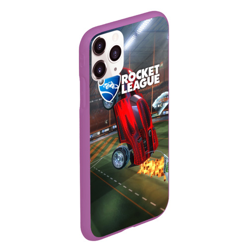 Чехол для iPhone 11 Pro Max матовый Rocket League, цвет фиолетовый - фото 3