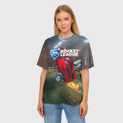 Женская футболка oversize 3D Rocket League - фото 2