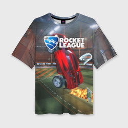 Женская футболка oversize 3D Rocket League