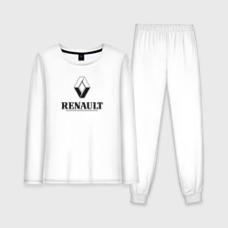 Женская пижама с лонгсливом хлопок Renault Logo Рено логотип