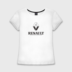 Женская футболка хлопок Slim Renault Logo Рено логотип