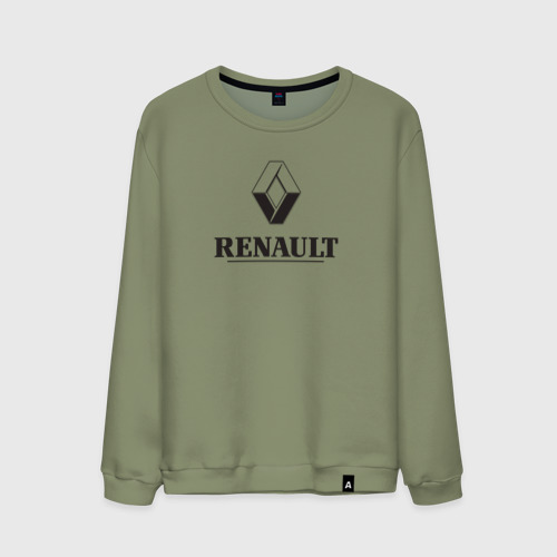 Мужской свитшот хлопок Renault Logo Рено логотип, цвет авокадо