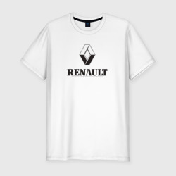 Мужская футболка хлопок Slim Renault Logo Рено логотип