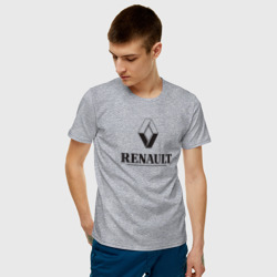 Мужская футболка хлопок Renault Logo | Рено логотип - фото 2