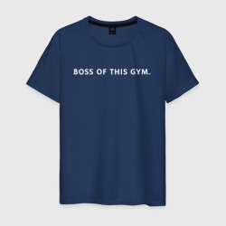 Светящаяся мужская футболка Boss of this gym