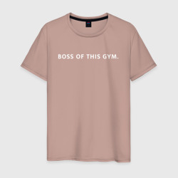 Светящаяся мужская футболка Boss of this gym