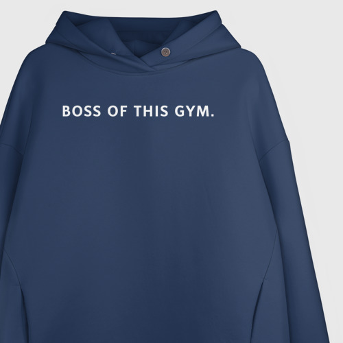 Женское светящееся худи Boss of this gym, цвет темно-синий - фото 8