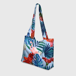 Пляжная сумка 3D Фламинго в папоротнике - фото 2