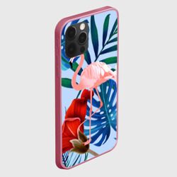 Чехол для iPhone 12 Pro Max Фламинго в папоротнике - фото 2