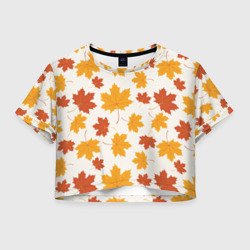 Женская футболка Crop-top 3D Осень Autumn