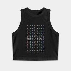 Женская укороченная майка-топ хлопок Команды Формулы 1