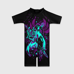 Детский купальный костюм 3D Genshin Impact, Сяо