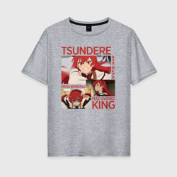 Женская футболка хлопок Oversize Tsundere