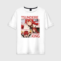 Женская футболка хлопок Oversize Tsundere
