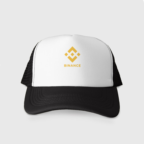 Кепка тракер с сеткой Binance Бинанс биржа, цвет черный