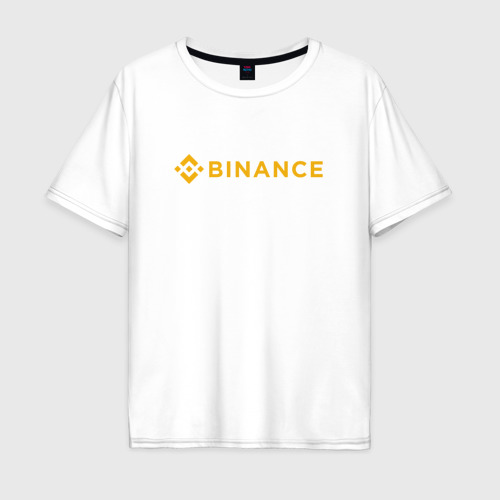 Мужская футболка хлопок Oversize Binance Бинанс биржа спина