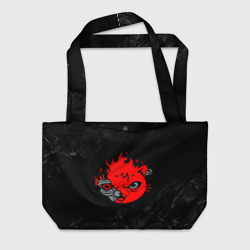 Пляжная сумка 3D Cyberpunk 2077 кот демон