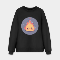 Мужской свитшот oversize без начеса хлопок Кальцифер