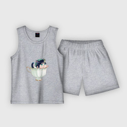 Детская пижама с шортами хлопок Котик Венти