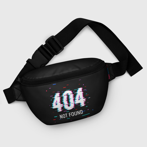 Поясная сумка 3D с принтом Глитч 404, фото #5