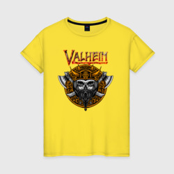 Женская футболка хлопок Valheim      logo