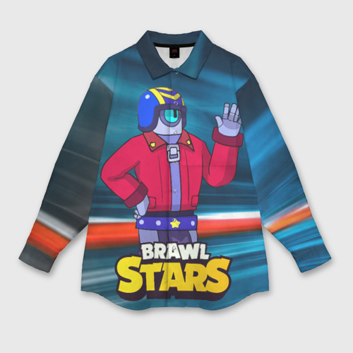 Женская рубашка oversize 3D с принтом Stu  brawl stars, вид спереди #2