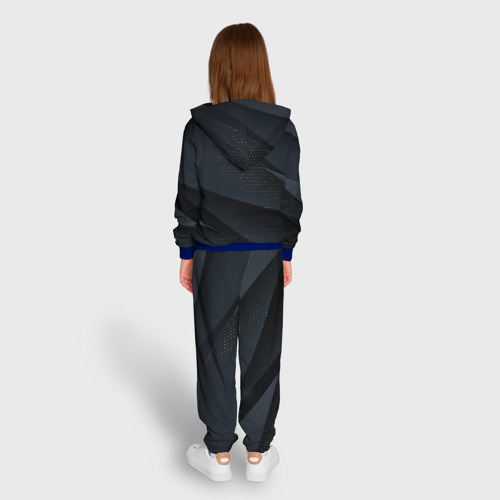 Детский 3D костюм с принтом Волны, вид сзади #2