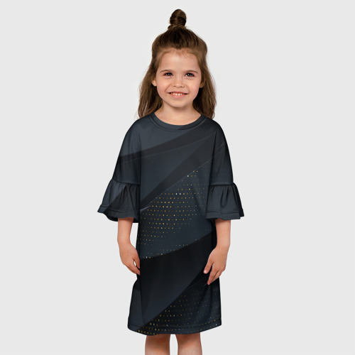 Детское платье 3D с принтом Волны, вид сбоку #3