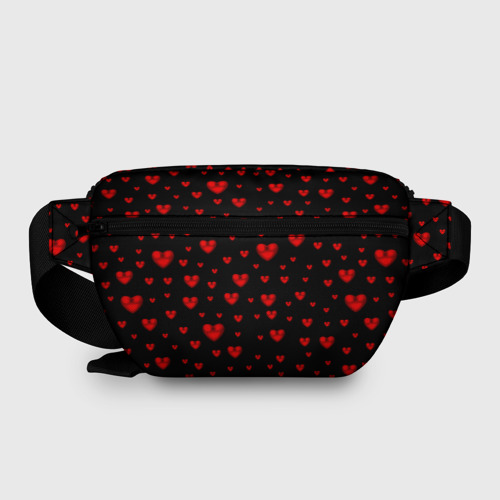 Поясная сумка 3D Красные сердца - фото 2