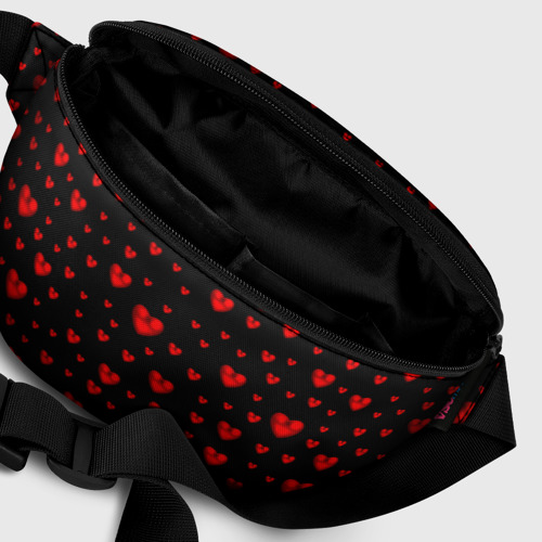 Поясная сумка 3D Красные сердца - фото 7
