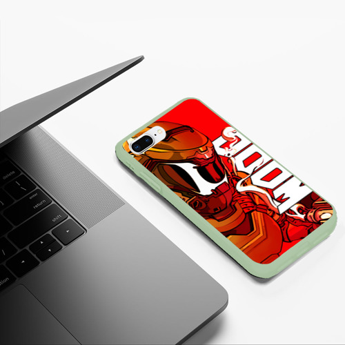Чехол для iPhone 7Plus/8 Plus матовый Doom Eternal, цвет салатовый - фото 5