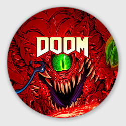 Круглый коврик для мышки Doom Eternal