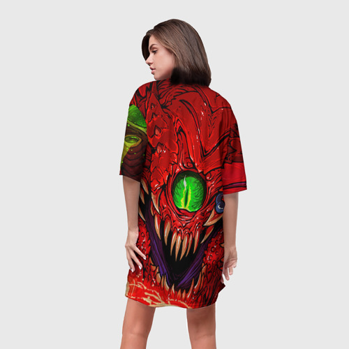 Платье-футболка 3D Doom Eternal, цвет 3D печать - фото 4