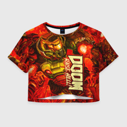 Женская футболка Crop-top 3D Doom Eternal