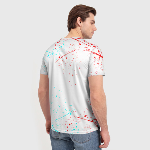 Мужская футболка 3D Брызги красок Рюга Хидэки, цвет 3D печать - фото 4