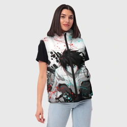 Женский жилет утепленный 3D Брызги красок Рюга Хидэки - фото 2