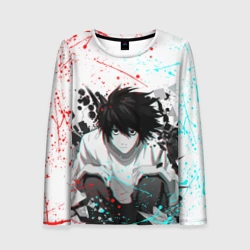 Женский лонгслив 3D Брызги красок Рюга Хидэки