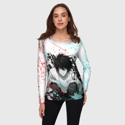 Женский лонгслив 3D Брызги красок Рюга Хидэки - фото 2