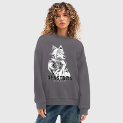 Женский свитшот oversize без начеса хлопок Beastars legocy Легоши - фото 2