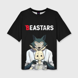 Женская футболка oversize 3D Beastars Выдающиеся звери