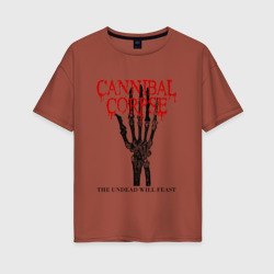 Женская футболка хлопок Oversize Cannibal Corpse | Труп Каннибала (Z)