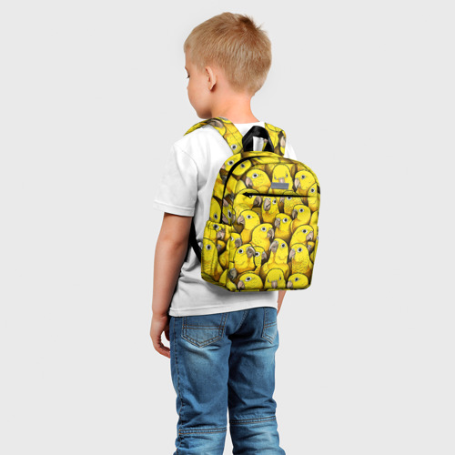 Детский рюкзак 3D с принтом Попугаи, фото на моделе #1