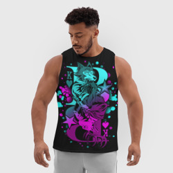 Мужская спортивная майка 3D Легоши и луи Неон - фото 2