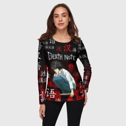 Женский лонгслив 3D Тетрадь смерти - фото 2