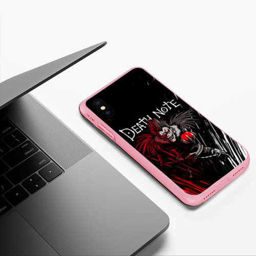 Чехол для iPhone XS Max матовый Тетрадь смерти, цвет баблгам - фото 5