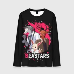 Мужской лонгслив 3D Beastars Легоши, Луи и Хару