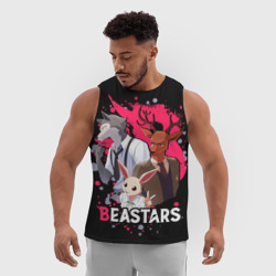 Мужская спортивная майка 3D Beastars Легоши, Луи и Хару - фото 2