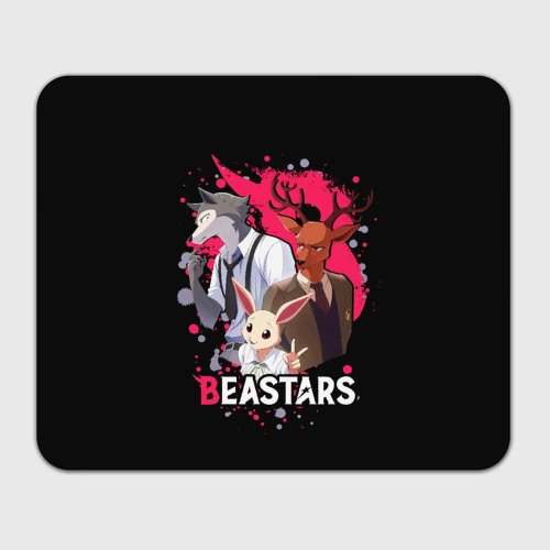 Прямоугольный коврик для мышки Beastars Легоши, Луи и Хару