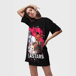 Платье-футболка 3D Beastars Легоши, Луи и Хару - фото 2